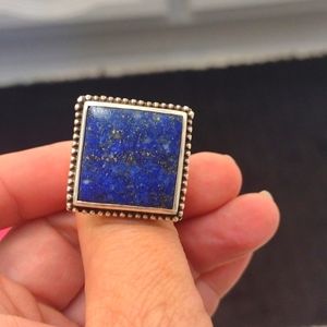 Sterling Silver Semi Precious Stone Ring size 9